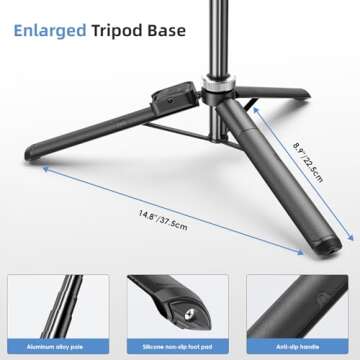 MIIASI 62" Phone Tripod for iPhone & Android Devices