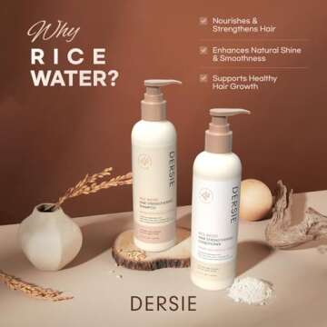 Rice Water Hair Growth Shampoo and Conditioner: Rice Water Shampoo for Hair Loss