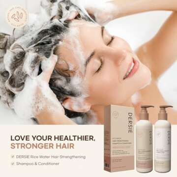 Rice Water Hair Growth Shampoo and Conditioner: Rice Water Shampoo for Hair Loss