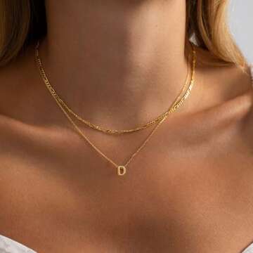 CUEZIY Bubble Letter Necklace Gold Initial Necklaces for Women Name Necklace Personalized Bubble Pendant Necklace Dainty Necklaces Trendy Jewelry Gift