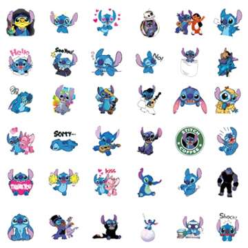 Waterproof Vinyl Stickers - 100 PCS Cartoon Designs for All Ages