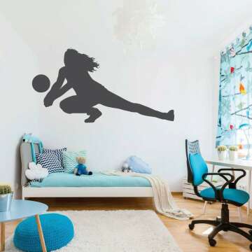 Personalized Volleyball Wall Decal for Sports Decor