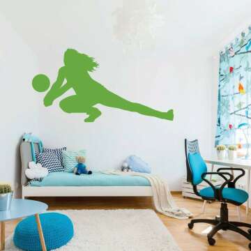 Personalized Volleyball Wall Decal for Sports Decor