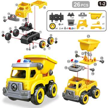 4-in-1 Take Apart Car Toys for Boys - DIY Fun