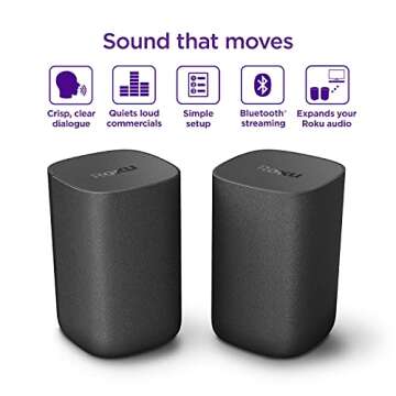 Roku Wireless Speakers for Smart Audio & TV (Renewed)