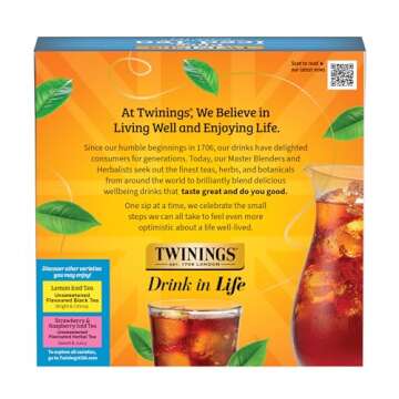 Twinings NEW Black Iced Tea, 72 Deliciously Unsweetened Tea Bags, Makes 18 Pitchers or 144 Servings, Caffeinated, 72 Count (Pack of 1)