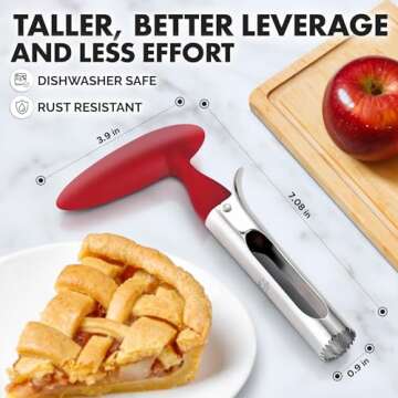 Zulay Kitchen Premium Apple Corer Tool 2 Pack