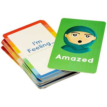 Kids for Culture: I'm Feeling: Emotional Literacy Flash Cards-24 Diverse Feeling Flash Cards - Toddlers 2-4 Years, Kindergarten, Preschool, Durable Feeling Flash Cards for Speech Therapy