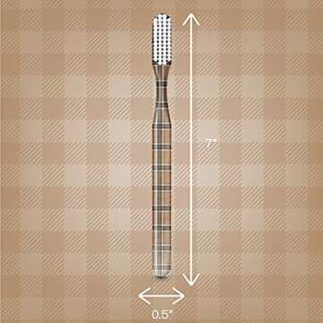 SMYL Toothbrush, Toothbrushes for Adults with Nylon Bristles, Oral Care and Plaque Removal, Fashion Textile Print, Plaid