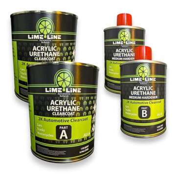 LiME LiNE (Double Pack Automotive 2k Urethane Clear Coat, High Solids Car, Truck or Motorcycle Clearcoat (2.5 Quarts Total Sprayable)