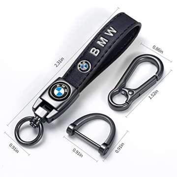 FUWEIALIYAN Car Keychain Keyring Accessories Compatible with BMW Keychain Key Ring for Car 1 3 5 6 Series X5 X6 Z4 X1 X3 X7 7Series Car Key Chain Family Present for Man and Woman