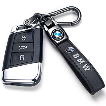 FUWEIALIYAN Car Keychain Keyring Accessories Compatible with BMW Keychain Key Ring for Car 1 3 5 6 Series X5 X6 Z4 X1 X3 X7 7Series Car Key Chain Family Present for Man and Woman