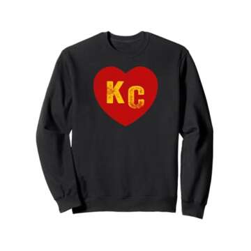 KC Red & Yellow Heart Kansas City Red/yellow heart kc red kc Sweatshirt