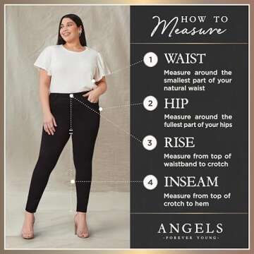 Angels Forever Young Women's Curvy Skinny Jeans, Amaryllis, 16