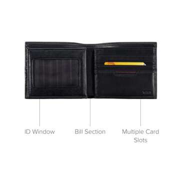 TUMI Bifold Leather Wallet with RFID Blocking