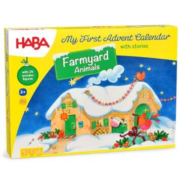 HABA My Very First Advent Calendar Farmyard Themed Wooden Animals, Reusable Advent Calendar & 2024 Advent Calendar Toddler Activities, Made in Germany