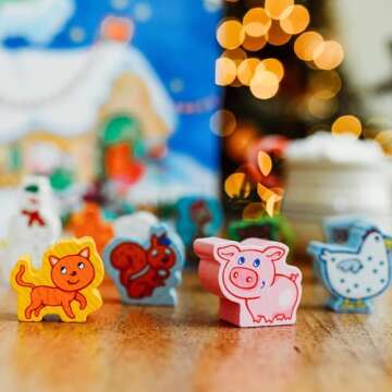 HABA My Very First Advent Calendar Farmyard Themed Wooden Animals, Reusable Advent Calendar & 2024 Advent Calendar Toddler Activities, Made in Germany