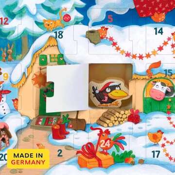 HABA My Very First Advent Calendar Farmyard Themed Wooden Animals, Reusable Advent Calendar & 2024 Advent Calendar Toddler Activities, Made in Germany