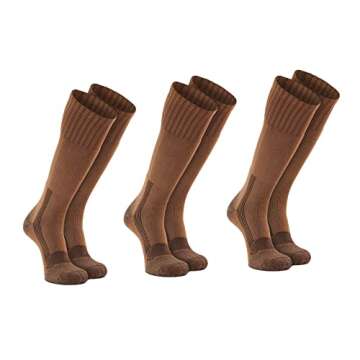 Fox River - Men's Wick Dry Maximum Mid Calf Military Sock - 3 Pack (Coyote Brown, X-Large)