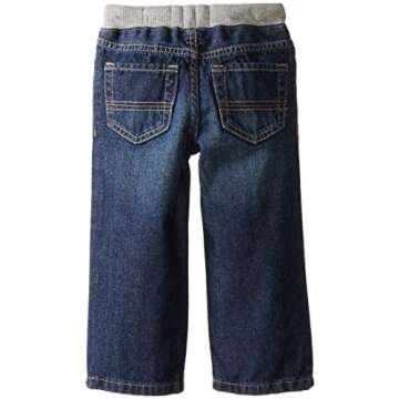 The Children's Place Baby Boys' Pull On Straight Jeans, Liberty Blue, 18-24M