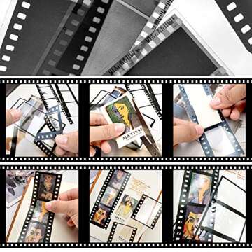 5 Packs Retro Camera Film Sticker Decorative Filmstrip Scrapbook Sticker Photo Frame Sticker for Cinema Decoration Film Festival Poster DIY Photo Album Scrapbooking Diary Arts and Crafts (Memories)