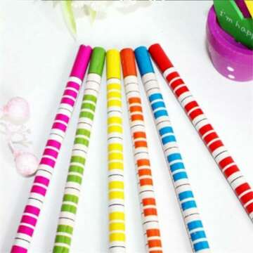 Music Themed Pencils with Cute Cartoon Musical Instruments Patterns Artist Pencil set (Music Note)