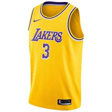 Anthony Davis Los Angeles Lakers #3 Youth 8-20 Yellow Icon Edition Swingman Jersey (Large)