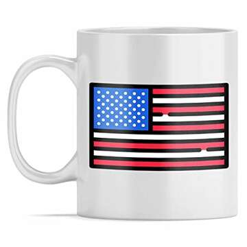 American Flag 11 Oz White Ceramic Coffee Mug Novelty Donald Trump Coffee Mugs | Funny Republican Party Political Trump Memorabilia Best Coffee Tea Cup Gift