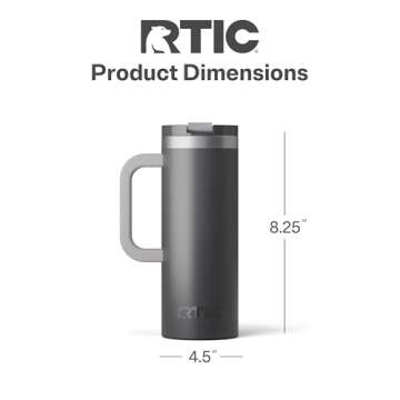 RTIC 20oz Travel Mug: Insulated Stainless Steel for Any Drink