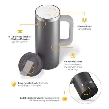 RTIC 20oz Travel Mug: Insulated Stainless Steel for Any Drink