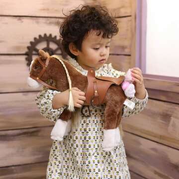 HollyHOME Plush Horse Toy 11in Brown