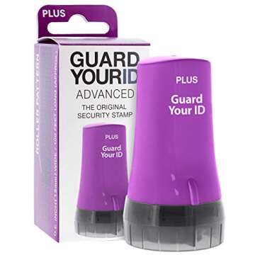 Guard Your ID Advanced Security Roller 2.0 for Identity Theft Prevention Stamping Purple