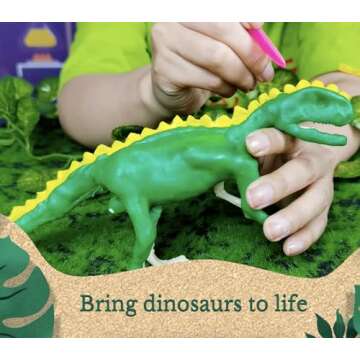 The Ultimate Dinosaur Activity Toy with Slime, Paint, and DIY Soap Making Set. Fun Education Science Kit for Boys and Girls Age 8-10 11-14. Creative STEM Paleontology Stocking Stuffer Gift