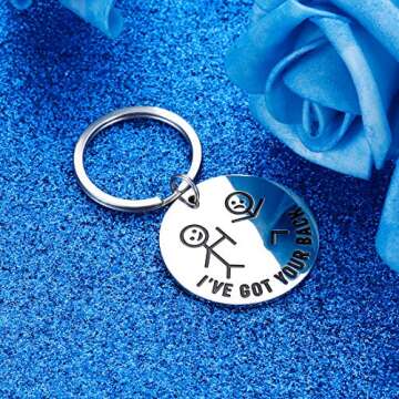 Octamber Funny Gifts Best Friend Keychain for Friends BFF Besties Companion I Got Your Back Stick Figures for Daughter Son Families Women Men Christmas Birthday Valentine Graduation Stocking Stuffers