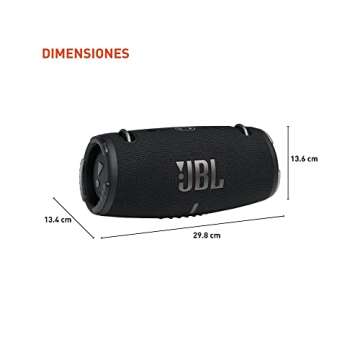 JBL Xtreme 3 - Portable Bluetooth Speaker, Powerful Sound and Deep Bass, IP67 Waterproof, 15 Hours of Playtime, Powerbank, JBL PartyBoost for Multi-speaker Pairing (Black)(Renewed)