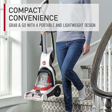 Hoover PowerDash Pet+ Compact Carpet Cleaner Machine, Lightweight Carpet Shampooer Machine, Includes Storage Mat, Pair with a Hoover Carpet Cleaner Solution for a Bright, Refreshed Home