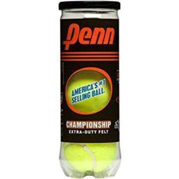 Penn Natural Rubber Championship Extra Duty Tennis Ball Case (12 cans, 36 Balls), Yellow