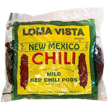 Loma Vista New Mexico Mild Red Chili Pods, 7 Ounce Bag