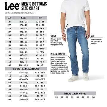 Lee Men's Straight Leg Jean Double Black 28W x 32L