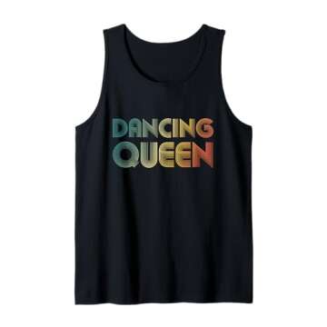 Disco Queen Funky Vintage 70s 80s For Dance Parties Tank Top