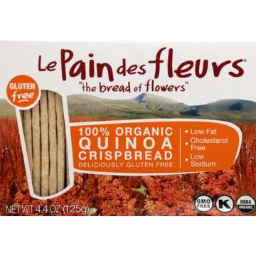 Le Pain des Fleurs Crispbread, Quinoa, 5.3 Ounce