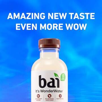 Bai Antioxidant Infused Water Beverage, Molokai Coconut, with Vitamin C and No Artificial Sweeteners, 18 Fluid Ounce Bottle, 12 Pack