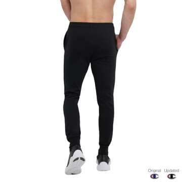 Champion Men's Everyday Cotton Jogger Sweatpants - Comfortable Black Medium