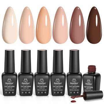 Beetles Gel Polish 6 Colors Skin Tones Collection - Perfect for DIY Manicure