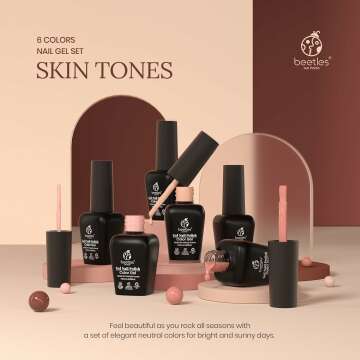 Beetles Gel Polish Skin Tone Collection 6 Colors