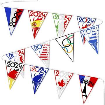 Olympic String Flags & Bunting for Themed Party Decor