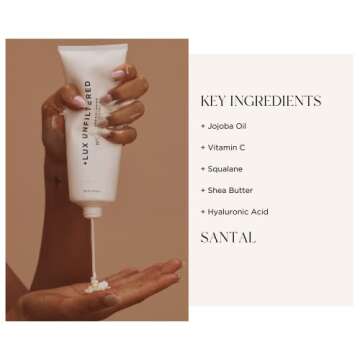 + Lux Unfiltered N°14 Conditioning Body Cream in Santal, Deep Daily Moisturizing Body Lotion, Luxurious Hydrating Lotion for Dry Skin, Skincare Grade Ingredients, Gluten Free, Cruelty Free + Vegan