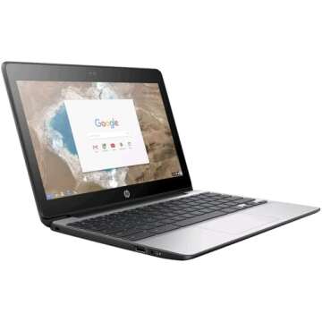 HP Chromebook 14" G5, Intel Celeron N3350, 4GB RAM, 16GB SSD (3NU63UT#ABA) (Renewed)