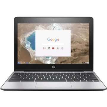 HP Chromebook 14" G5, Intel Celeron N3350, 4GB RAM, 16GB SSD (3NU63UT#ABA) (Renewed)