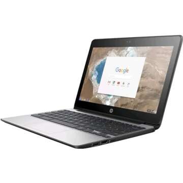 HP Chromebook 14" G5, Intel Celeron N3350, 4GB RAM, 16GB SSD (3NU63UT#ABA) (Renewed)